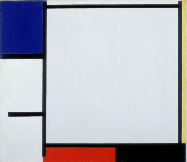 Mondriaan Composition with blue
