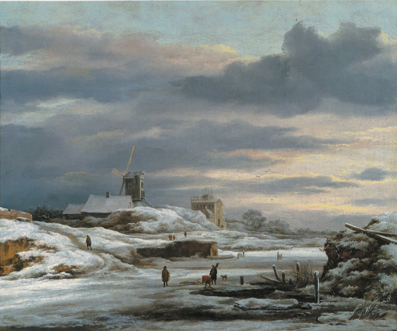 Van Ruisdael Winter landscape with mill