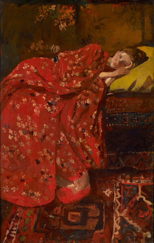 Breitner Girl in red kimono (Geesje Kwak)