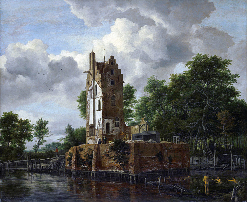 Van Ruisdael The Kostverloren house on the Amstel River