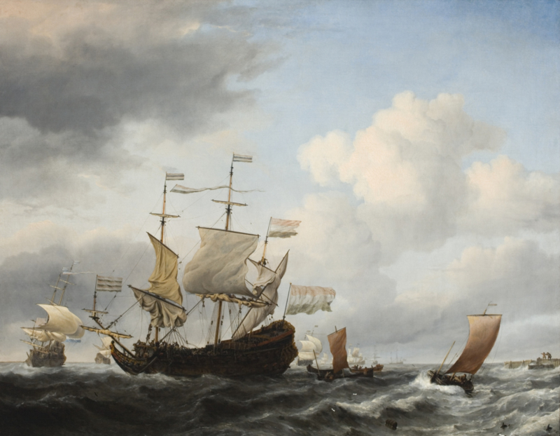 Van de Velde A Dutch flagship at anchor