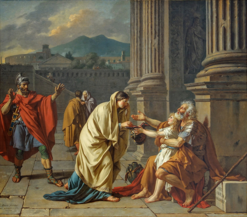 David Belisarius begging for alms