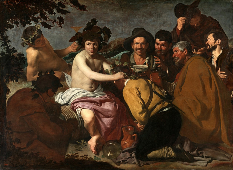 Velazquez Bacchus and the drinkers