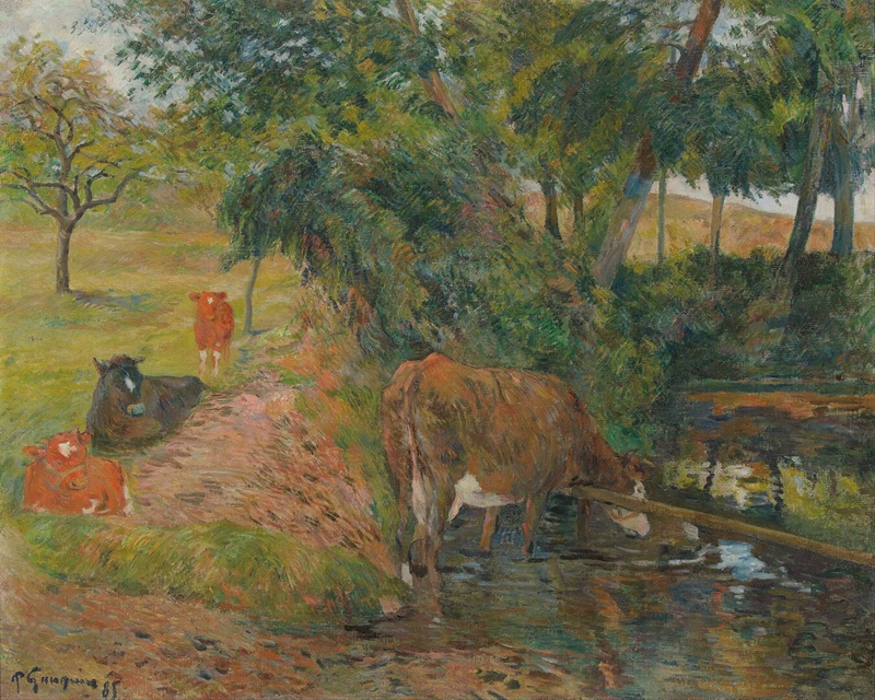 Gauguin Resting cows