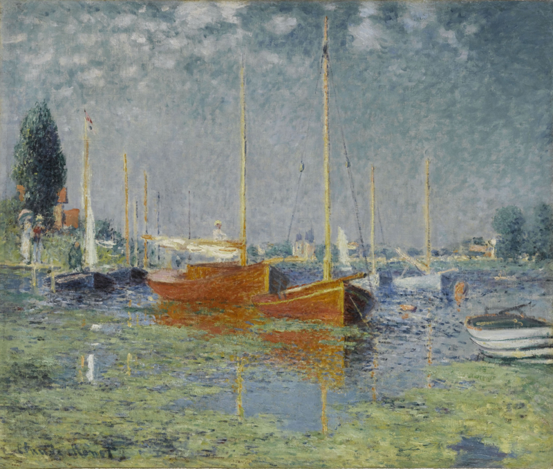 Monet Red boats at Argenteuil
