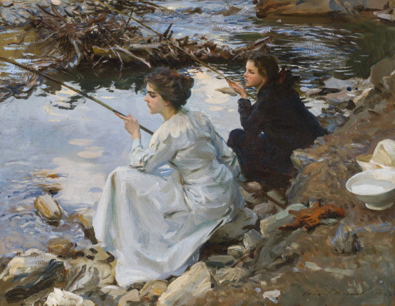Sargent Two fishing girls
