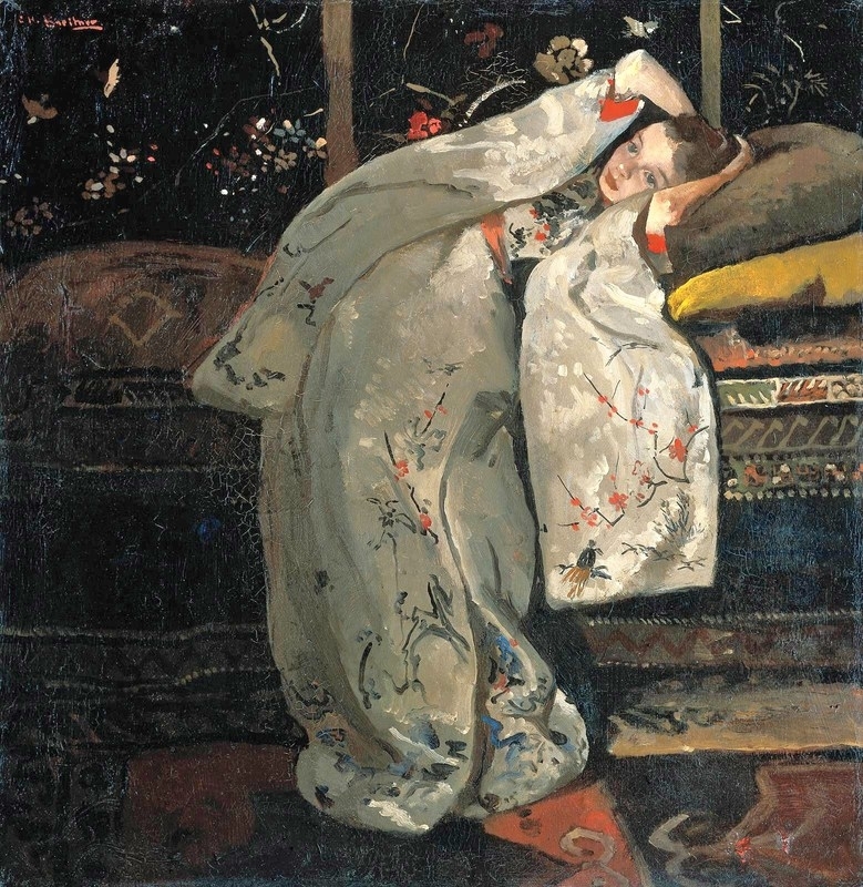 Breitner Girl in white kimono (Geesje Kwak)