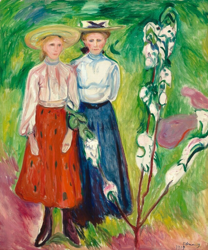 Munch Two girls by an apple tree