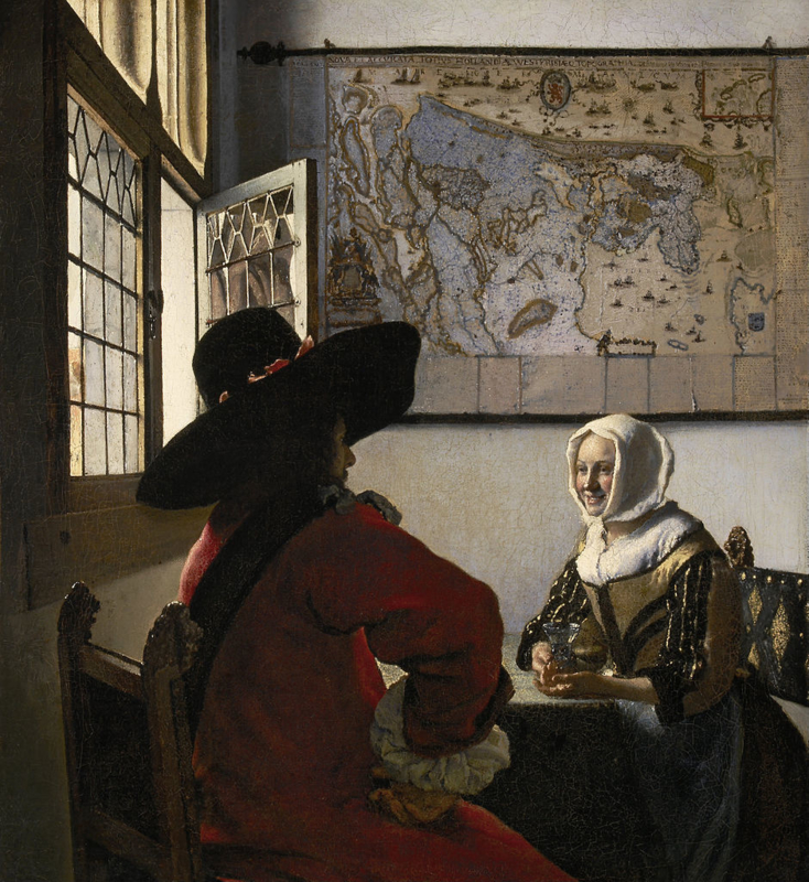 Vermeer Soldier and smiling girl