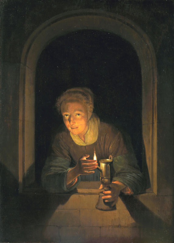 Dou Girl with a lamp