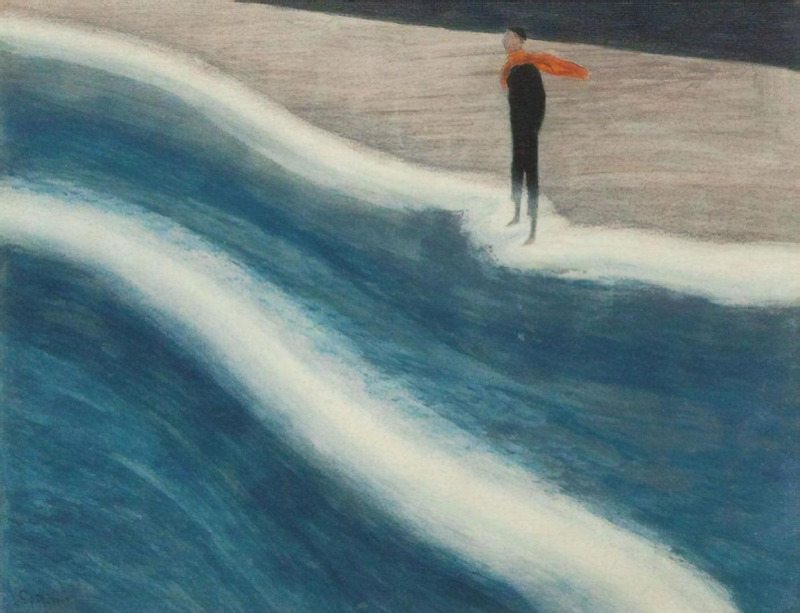 Spilliaert Young man with red scarf