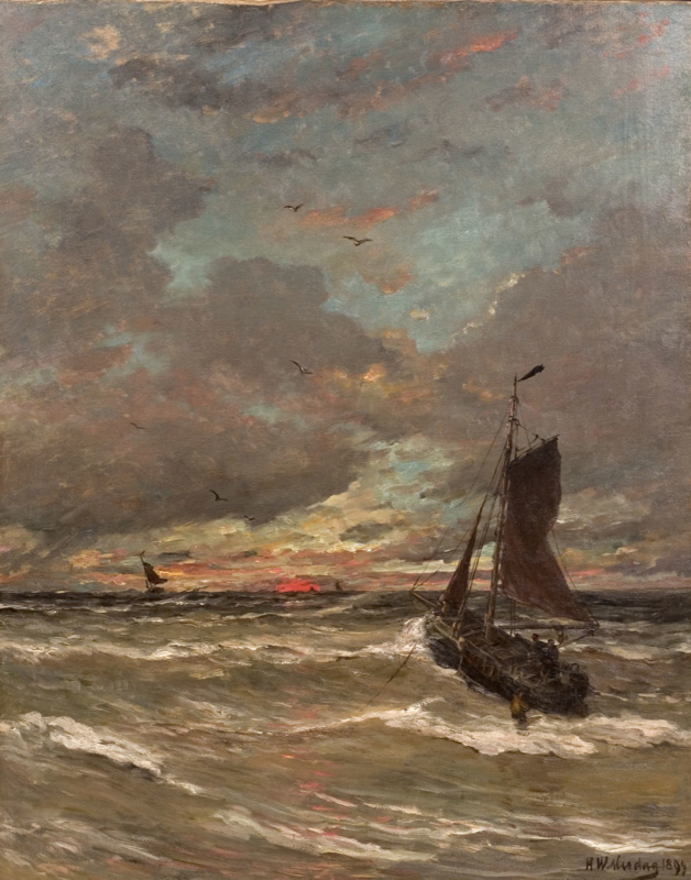 Mesdag Red setting sun