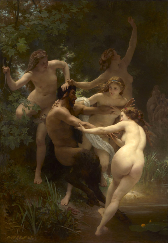 Bouguereau Nymphs and a satyr