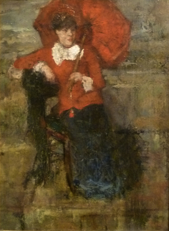 Ensor Lady with red parasol