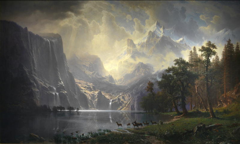 Bierstadt Between the Sierra Nevada Mountains
