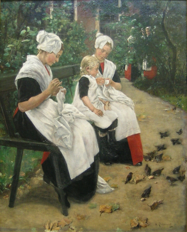 Liebermann Orphan girls in the garden