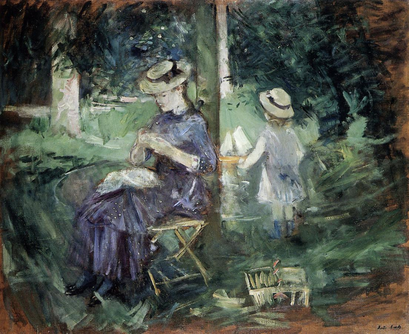 Morisot Woman and child in the garden