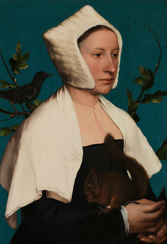 Holbein Lady with a squirrel and starling