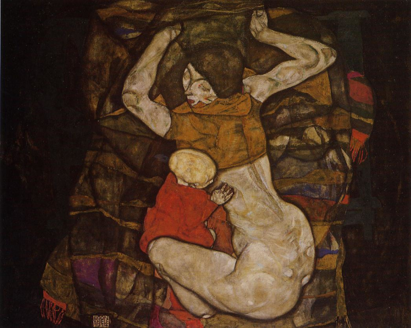 Schiele Young mother