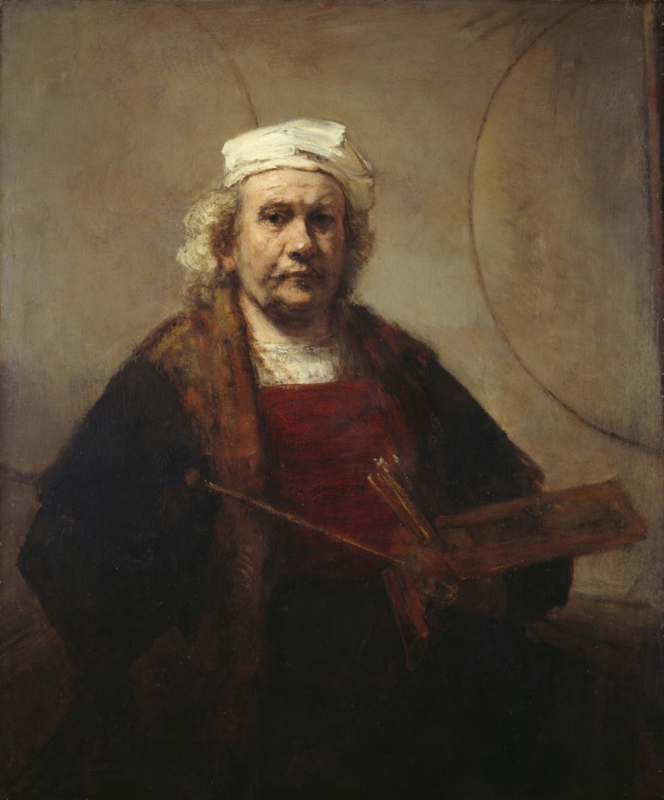 Rembrandt Self-portrait with two circles