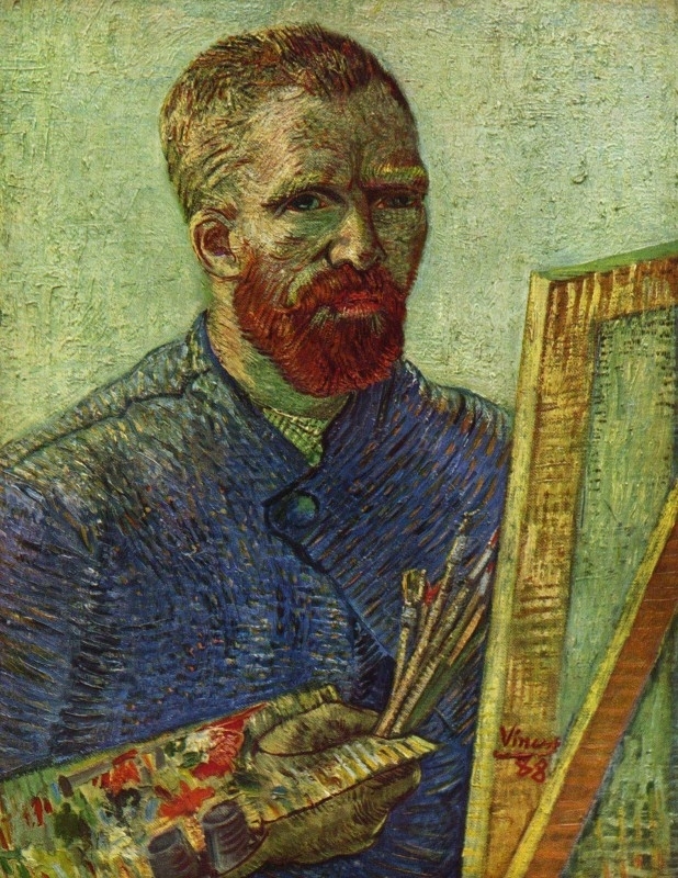 Van Gogh Self-portrait with easel