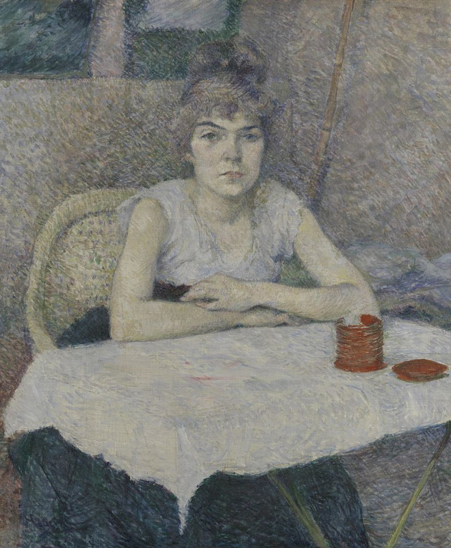 Toulouse-Lautrec A young woman at the table
