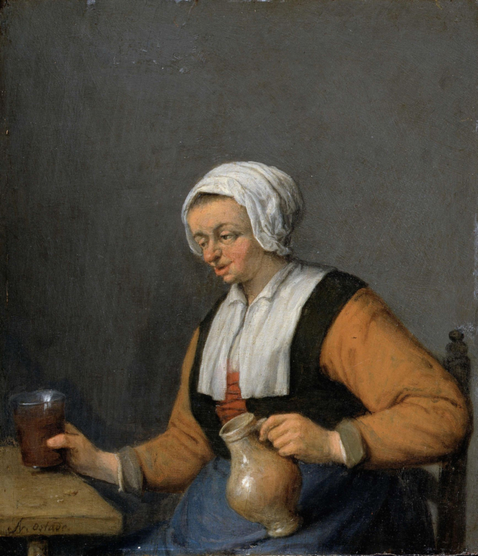 Van Ostade Woman with a beer jug