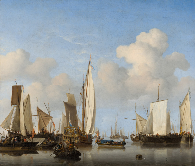 Van de Velde Ships at the roadstead