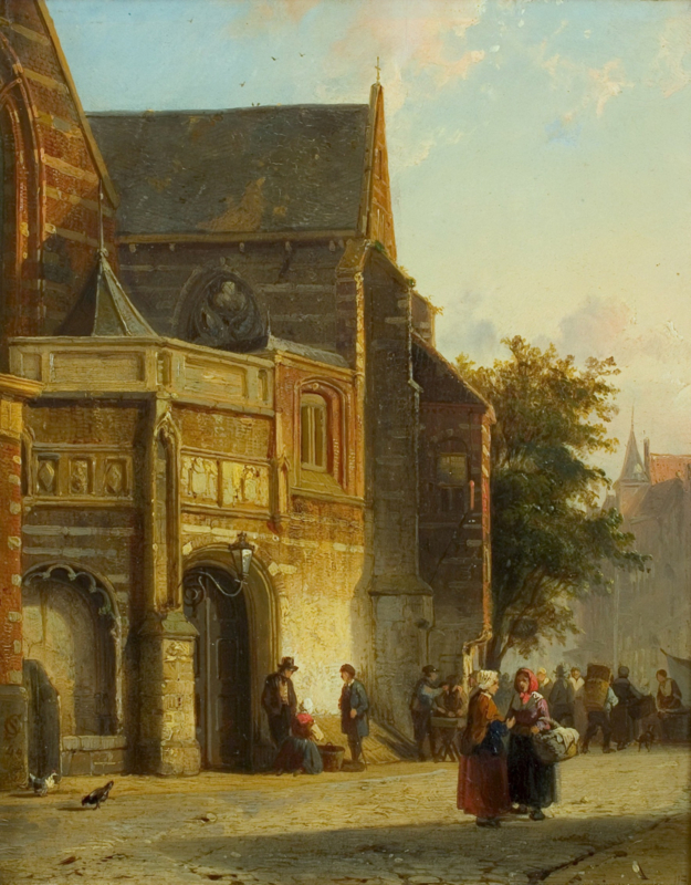 Springer At the Oude Kerk in Amsterdam