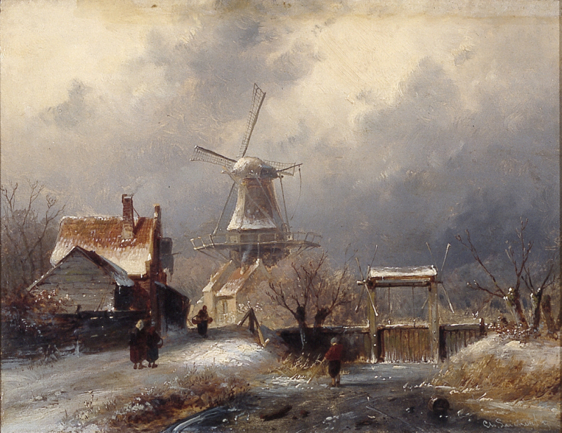 Leickert Frozen ditch with lock