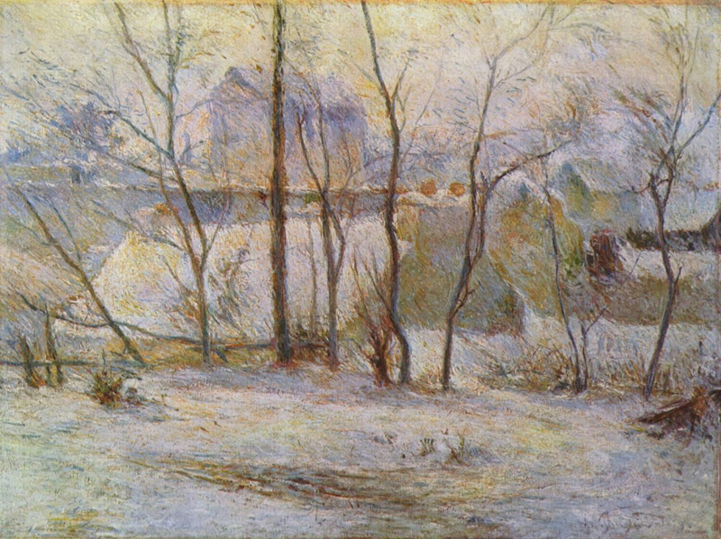 Gauguin Garden in snow