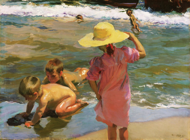 Sorolla Children at the seaside
