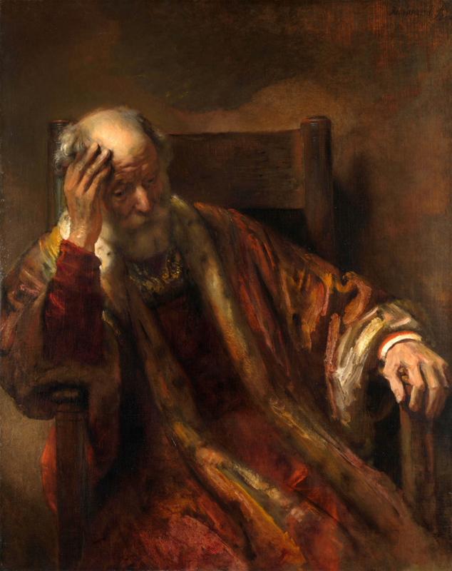 Rembrandt Old man in armchair