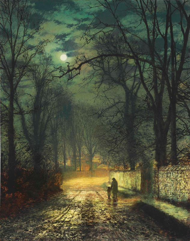 Grimshaw A moonlit avenue