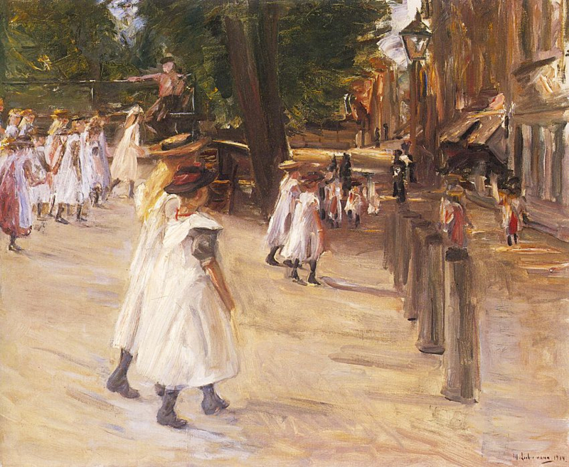 Liebermann On the way to school in Edam