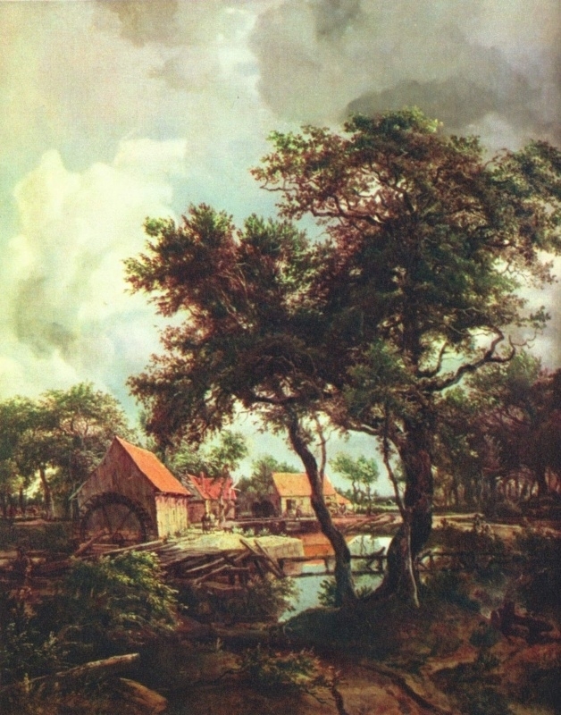 Hobbema Landscape with mill