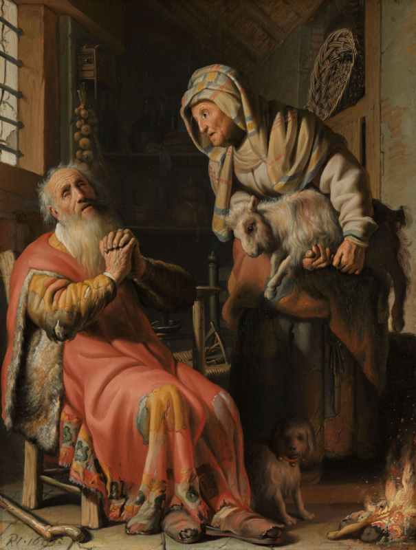 Rembrandt Tobit and Anna with the billy goat