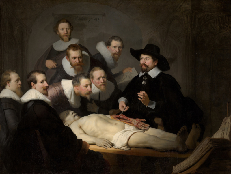 Rembrandt Anatomy lesson from Dr. Tulp