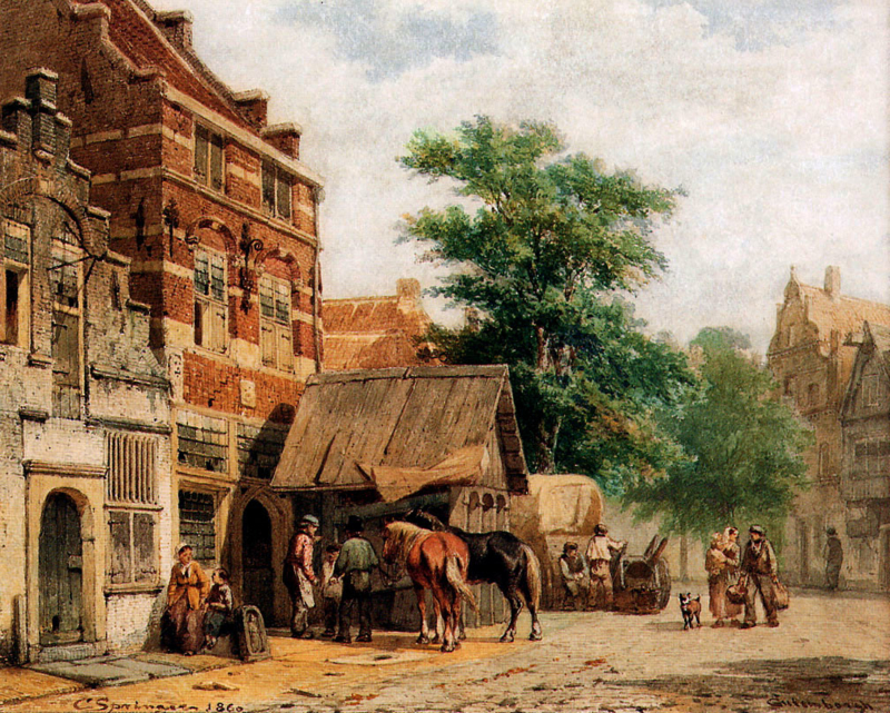 Springer View of a street in Culemborg