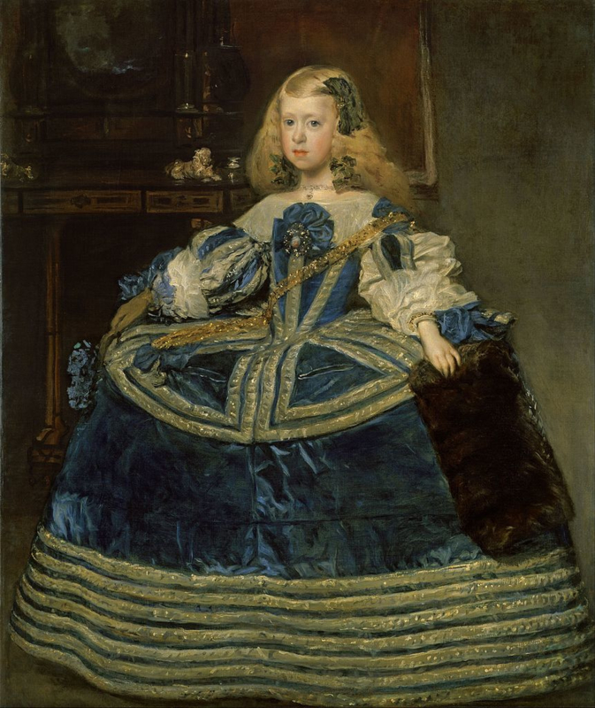 Velazquez Margaret Theresa as a child in a blue dress