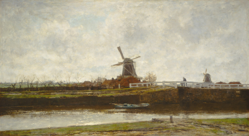 J. Maris Mill and bridge near The Hague