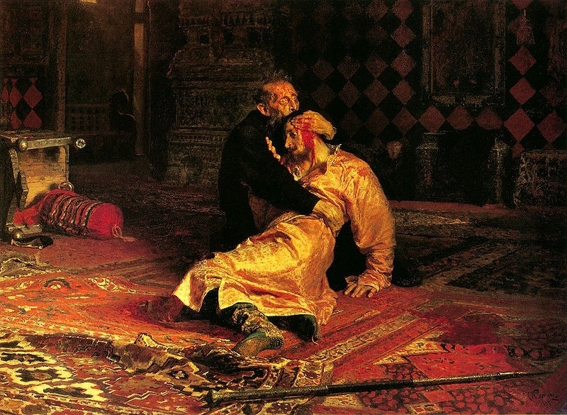 Repin Ivan the Terrible by the corpse of his son