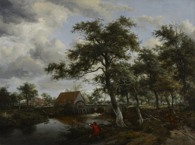 Hobbema Forest landscape with water mill 2