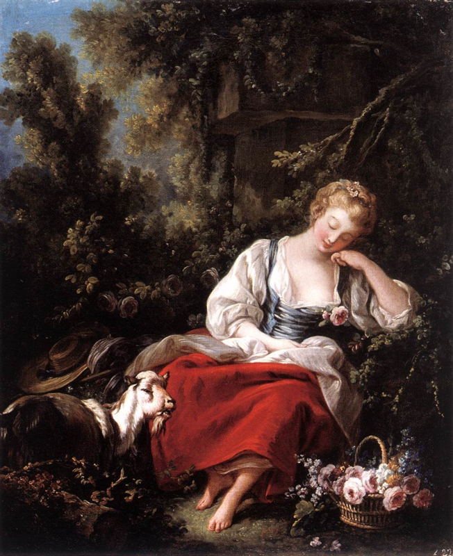 Boucher Dreaming shepherdess