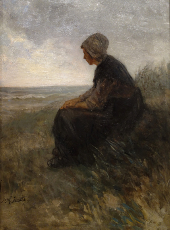 J. Israels Sitting figure