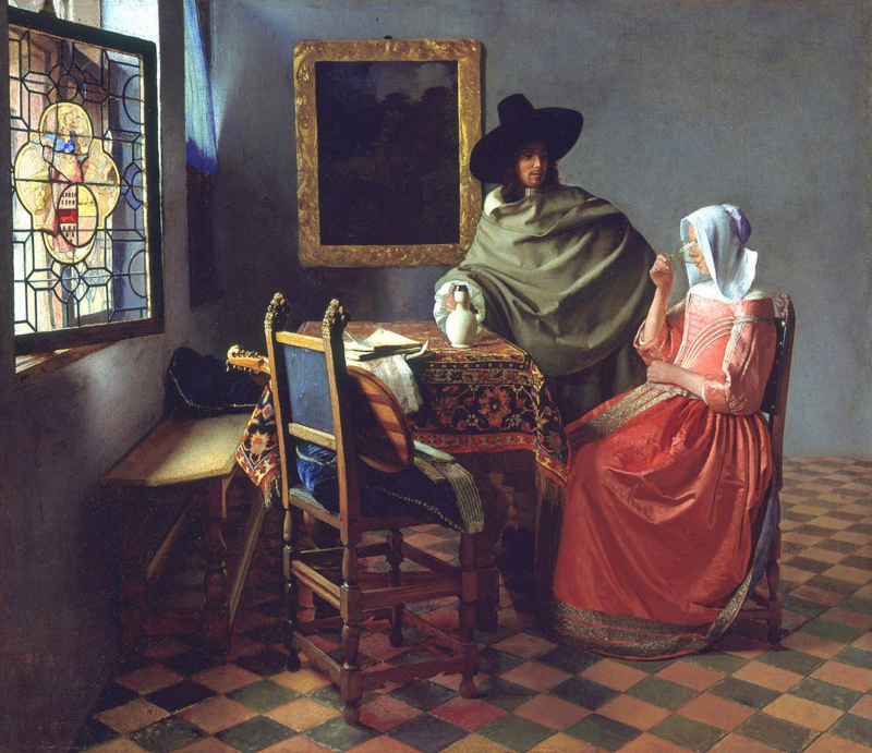 Vermeer The glass of wine
