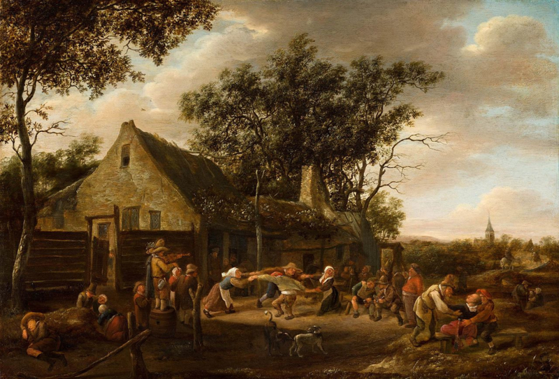 Steen Dancing peasants at an inn