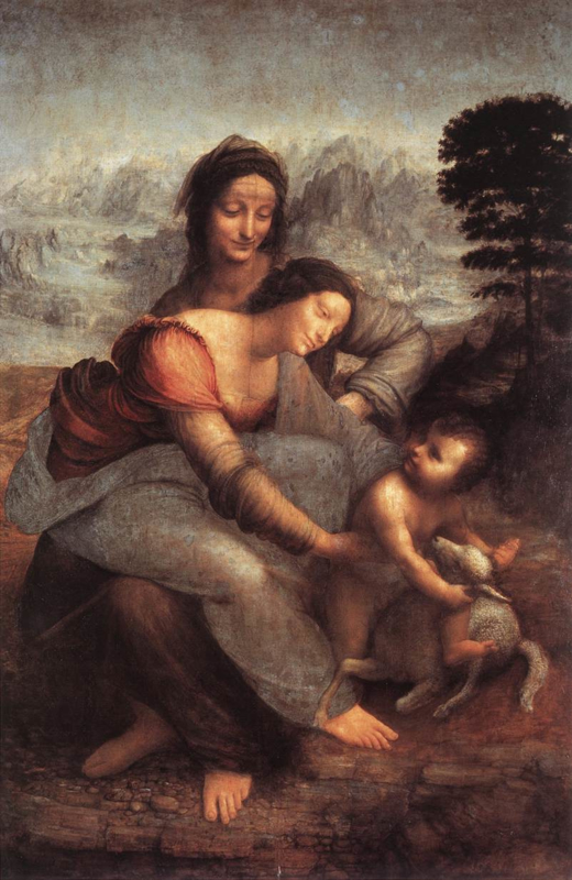 Da Vinci The virgin and child with St. Anna