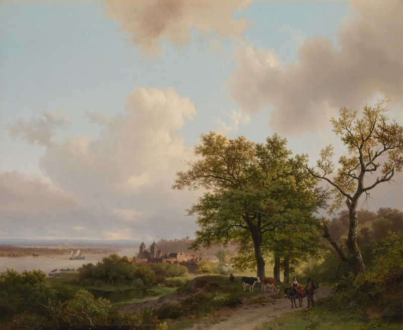 B.C. Koekkoek A city on a river