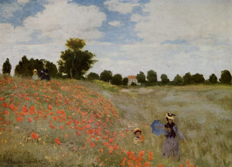 Monet Field of poppies near Argenteuil